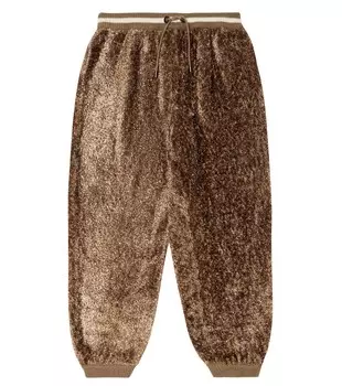 Спортивные штаны из синели Brunello Cucinelli, бежевый