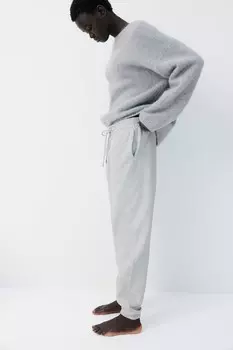 Спортивные штаны из смеси хлопка H&M, серый