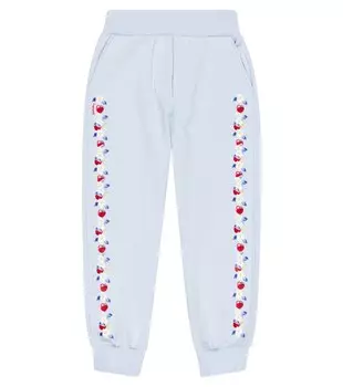 Спортивные штаны из смесового хлопка Monnalisa, синий