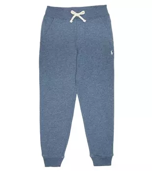 Спортивные штаны из смесового хлопкового джерси Polo Ralph Lauren, синий