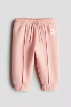 Спортивные штаны из трикотажной ткани H&M, розовый