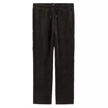 Спортивные штаны из велюра H&amp;M Relaxed Fit Velour Joggers, черный