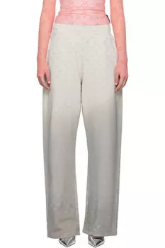 Спортивные штаны из выцветшего флиса серого лунного цвета Marine Serre