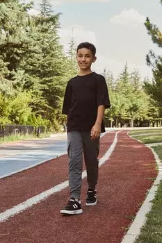 Спортивные штаны Jogger для мальчиков с карманом-карго Fullamoda, антрацит