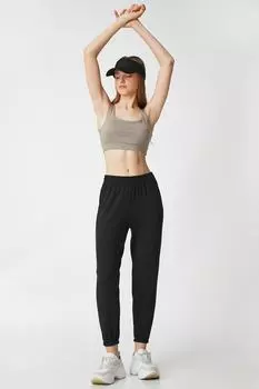 Спортивные штаны Jogger с карманами на эластичной талии Koton, черный