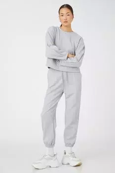 Спортивные штаны Jogger с завязкой на талии и рисунком Koton, серый