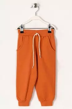 Спортивные штаны кирпичного цвета на шнуровке для мальчиков Zepkids