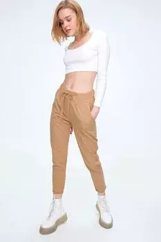 Спортивные штаны - Коричневые - Свободные Trend Alaat Stili, коричневый