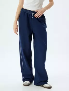 Спортивные штаны Koton Wide leg Pants, темно-синий