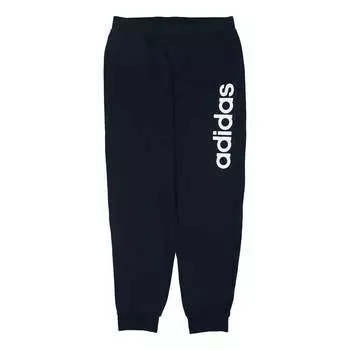 Спортивные штаны Men's adidas neo Logo Printing Fleece Lined Stay Warm Bundle Feet Sports Pants/Trousers/Joggers Black, черный