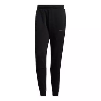 Спортивные штаны Men's adidas neo Logo Mesh Running Sports Pants/Trousers/Joggers Black, черный