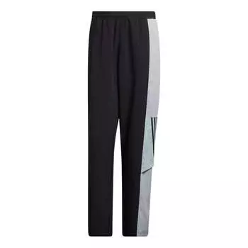 Спортивные штаны Men's adidas neo Splicing Elastic Waistband Straight Sports Pants/Trousers/Joggers Black, черный