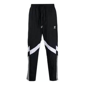 Спортивные штаны Men's adidas originals FW22 Rekive Printing Logo Stripe Drawstring Straight Sports Pants/Trousers/Joggers Black, черный