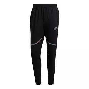 Спортивные штаны Men's adidas Solid Color Logo Printing Sports Pants/Trousers/Joggers Black, черный
