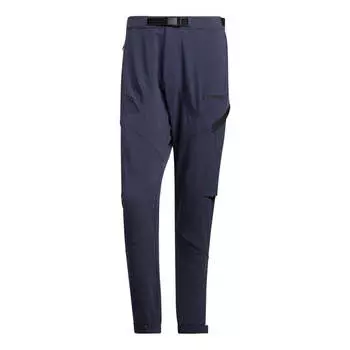 Спортивные штаны Men's adidas Terrex Voyg Pants Solid Color Embroidered Logo Sun Protection Sports Pants/Trousers/Joggers Blue, синий