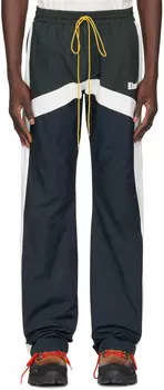 Спортивные штаны Motorsport темно-синего и зеленого цвета Rhude