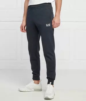 Спортивные штаны мужские Ea7 на резинке, темно-синий