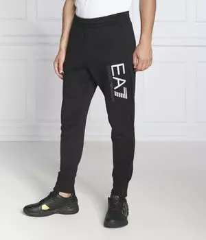 Спортивные штаны мужские Ea7 с логотипом, черный