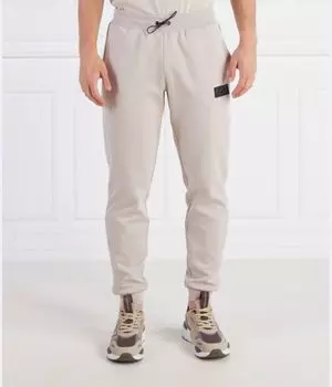Спортивные штаны мужские Ea7 свободные на кулиске, бежевый