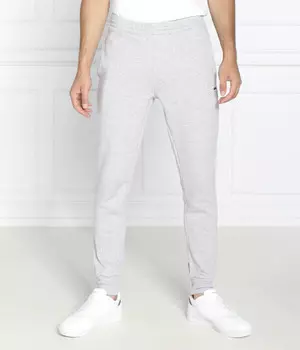 Спортивные штаны мужские Lacoste облегающего кроя на резинке, серый