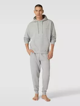 Спортивные штаны на кулиске модель "Cosy" BOSS, серебро