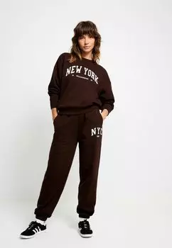Спортивные штаны New York City Graphic Jogger Next, шоколадно-коричневые
