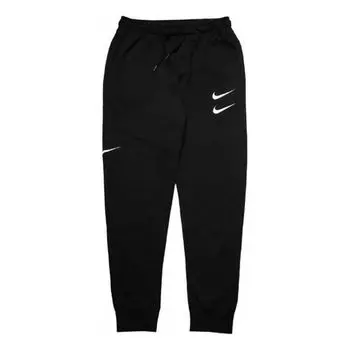 Спортивные штаны Nike Sportswear Swoosh Slim Fit Casual Sports Long Pants Black, черный