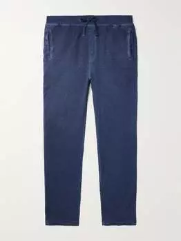 Спортивные штаны прямого кроя из эластичного льна и хлопка 120% LINO, синий