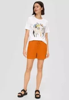 Спортивные штаны REGULAR MIT FLAMM STRUKTUR s.Oliver, оранжевый