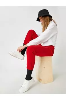 Спортивные штаны с эластичной резинкой на талии Koton, красный