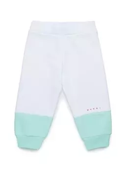 Спортивные штаны с цветными блоками Marni Kids, белый