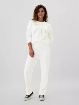 Спортивные штаны с логотипом Gap, белый
