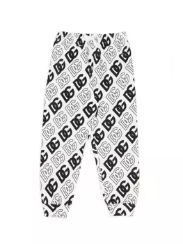 Спортивные штаны с логотипом Little Boy's и Boy's Dolce&Gabbana, белый