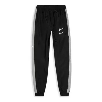 Спортивные штаны с логотипом swoosh плетеные штаны для мужчин Nike, серый