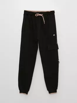 Спортивные штаны с принтом и эластичной резинкой на талии для мальчиков Ml Kids, черный