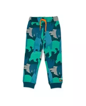 Спортивные штаны с принтом и кулиской для мальчика Tuc tuc, зеленый