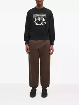 Спортивные штаны с принтом слогана Aries, коричневый