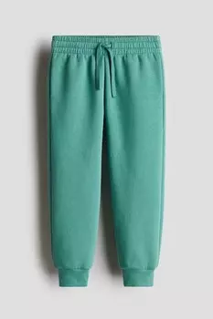 Спортивные штаны с шероховатой внутренней стороной H&M, зеленый