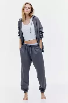 Спортивные штаны с высокой талией H&M, серый