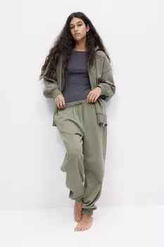 Спортивные штаны с высокой талией H&M, зеленый