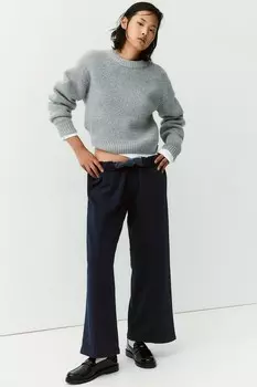 Спортивные штаны с зажатыми складками H&M, синий