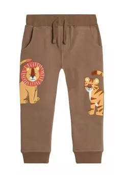 Спортивные штаны SAFARI ANIMAL APPLIQUE PET IN POCKET, REGULAR FIT JoJo Maman Bb, коричневый
