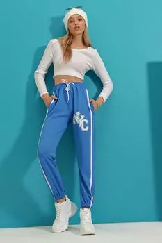 Спортивные штаны - Синий - Джоггеры Trend Alaat Stili, синий