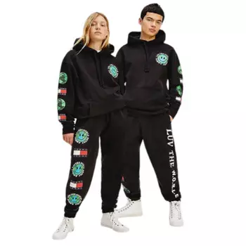 Спортивные штаны Tommy Hilfiger Luv World Globe Joggers, черный