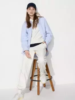 Спортивные штаны удлиненные Uniqlo, белый