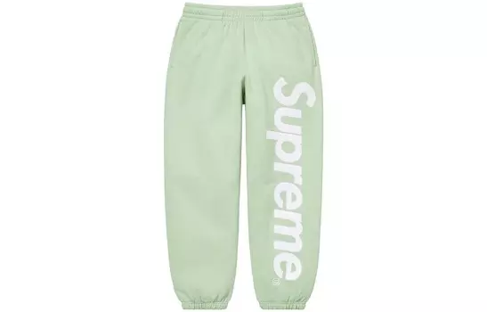 Спортивные штаны унисекс Supreme трикотажные, светло-зеленый