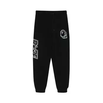 Спортивные штаны в стиле пэчворк BAPE Черные