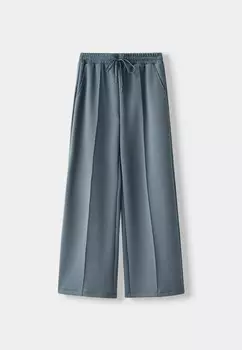Спортивные штаны WIDE LEG Bershka, синий
