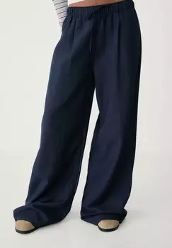 Спортивные штаны WIDE Stradivarius, темно-синий