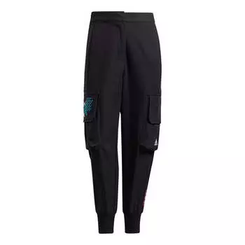 Спортивные штаны (WMNS) adidas Cny Pt Wv Big Pocket Logo Woven Bundle Feet Sports Pants/Trousers/Joggers Black, черный